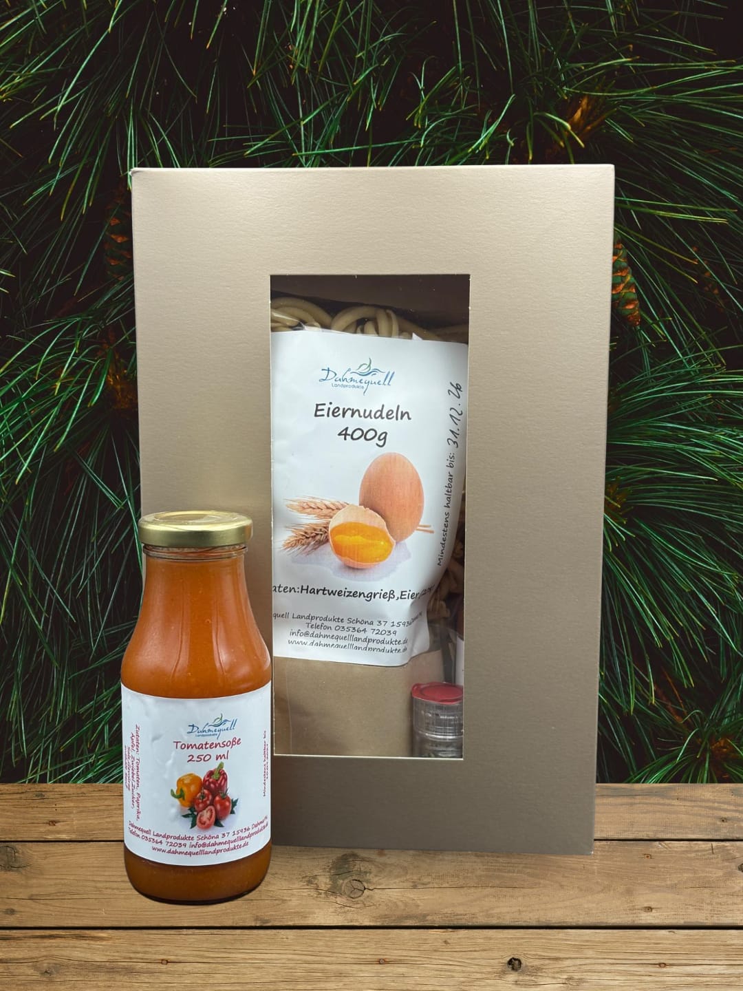 Self cooking Set - Hofnudeln, Tomatensoße und Würzsalz